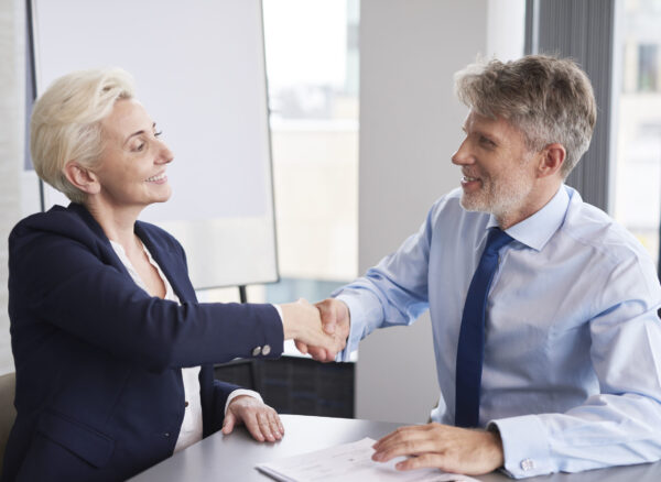 Good deal between businessman and customer