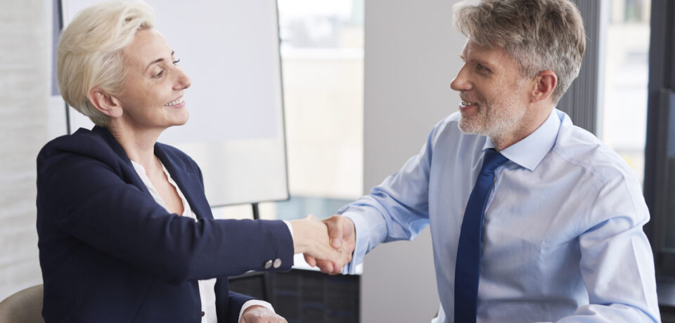 Good deal between businessman and customer