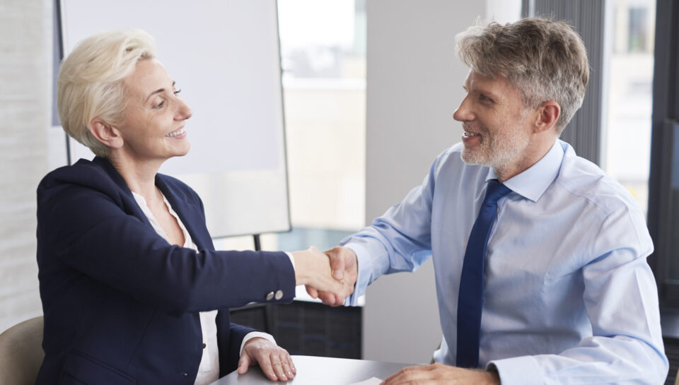 Good deal between businessman and customer Good deal between businessman and customer
